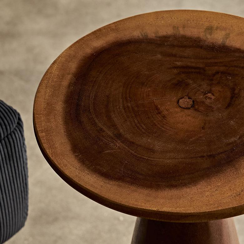 サイドテーブル スリム テーブル 円形 カフェテーブル 丸 無垢 ウッド 天然木 ラウンド 直径25cm おしゃれ ソファテーブル 木製 スワー 北欧 西海岸 14228 | ELEMENTS（インテリア） | 02