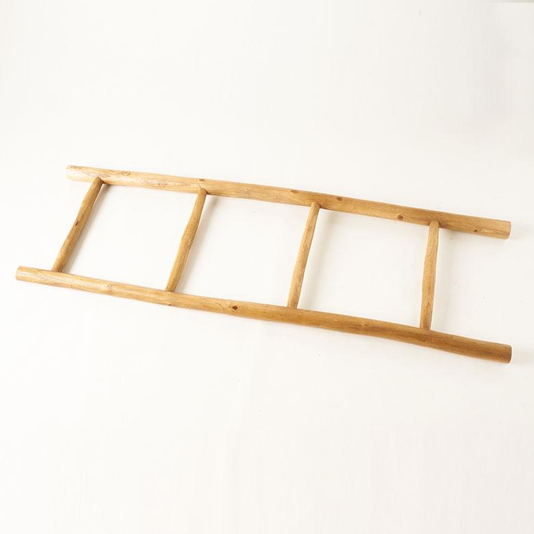 ラダーラック 木製 ラダーハンガー ハンガーラック 立てかけ ラック タオルハンガー 収納 タオル掛け 洗面所 壁 おしゃれ 無垢材 チーク材 北欧 西海岸 14229 | ELEMENTS（インテリア） | 11