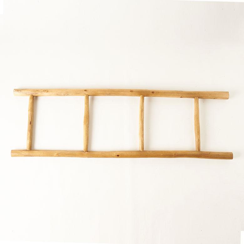 ラダーラック 木製 ラダーハンガー ハンガーラック 立てかけ ラック タオルハンガー 収納 タオル掛け 洗面所 壁 おしゃれ 無垢材 チーク材 北欧 西海岸 14229 | ELEMENTS（インテリア） | 12