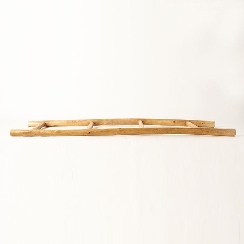 ラダーラック 木製 ラダーハンガー ハンガーラック 立てかけ ラック タオルハンガー 収納 タオル掛け 洗面所 壁 おしゃれ 無垢材 チーク材 北欧 西海岸 14229 | ELEMENTS（インテリア） | 13