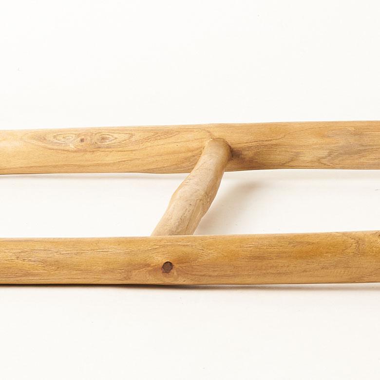 ラダーラック 木製 ラダーハンガー ハンガーラック 立てかけ ラック タオルハンガー 収納 タオル掛け 洗面所 壁 おしゃれ 無垢材 チーク材 北欧 西海岸 14229 | ELEMENTS（インテリア） | 15