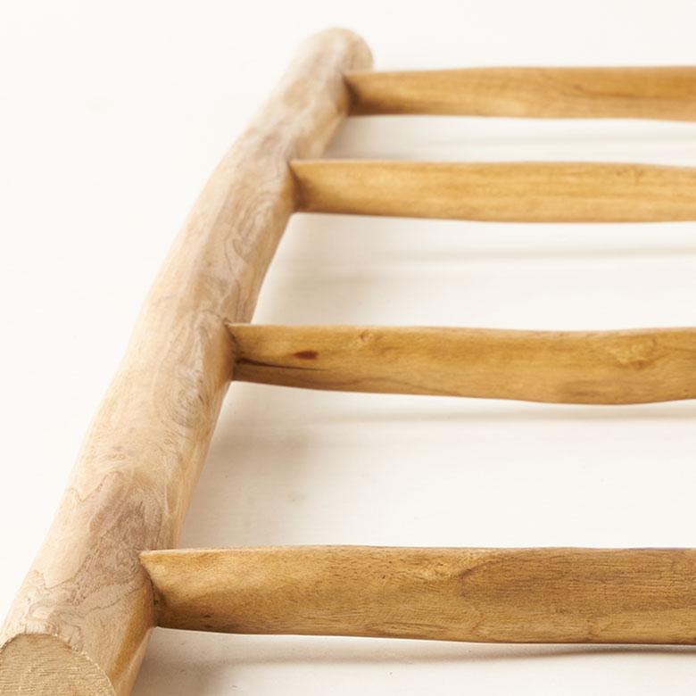 ラダーラック 木製 ラダーハンガー ハンガーラック 立てかけ ラック タオルハンガー 収納 タオル掛け 洗面所 壁 おしゃれ 無垢材 チーク材 北欧 西海岸 14229 | ELEMENTS（インテリア） | 16