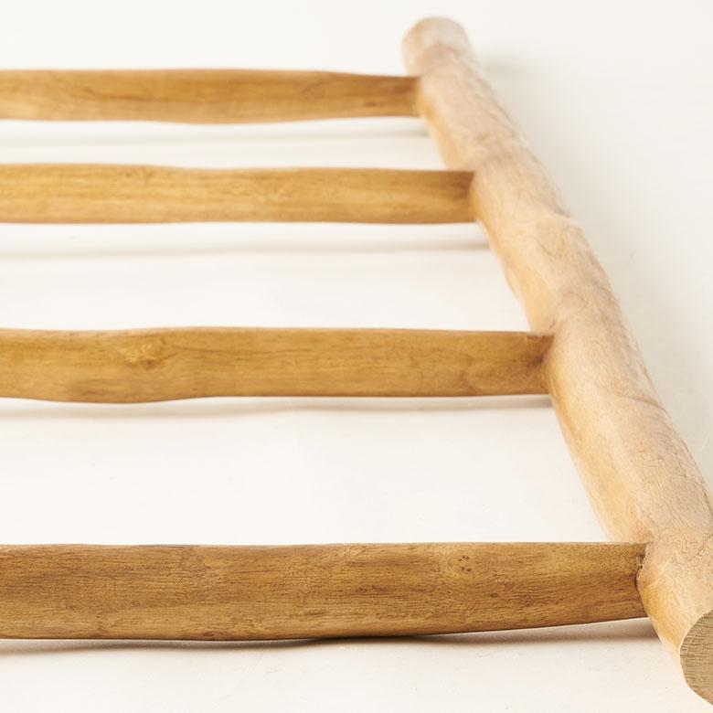 ラダーラック 木製 ラダーハンガー ハンガーラック 立てかけ ラック タオルハンガー 収納 タオル掛け 洗面所 壁 おしゃれ 無垢材 チーク材 北欧 西海岸 14229 | ELEMENTS（インテリア） | 17