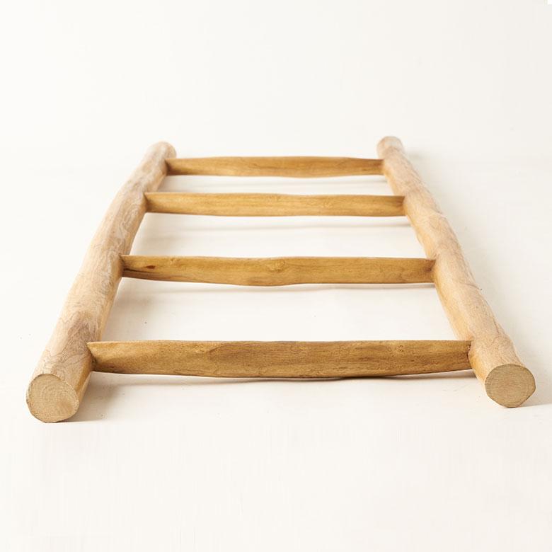 ラダーラック 木製 ラダーハンガー ハンガーラック 立てかけ ラック タオルハンガー 収納 タオル掛け 洗面所 壁 おしゃれ 無垢材 チーク材 北欧 西海岸 14229 | ELEMENTS（インテリア） | 18