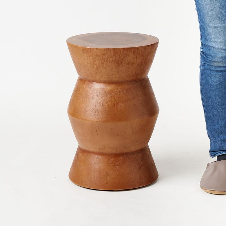 スツール 木製 丸 丸椅子 天然木 サイドテーブル おしゃれ モンキーポッド ウッドスツール フラワースタンド 北欧 リゾート 家具 インテリア 室内 西海岸 14237 | ELEMENTS（インテリア） | 12