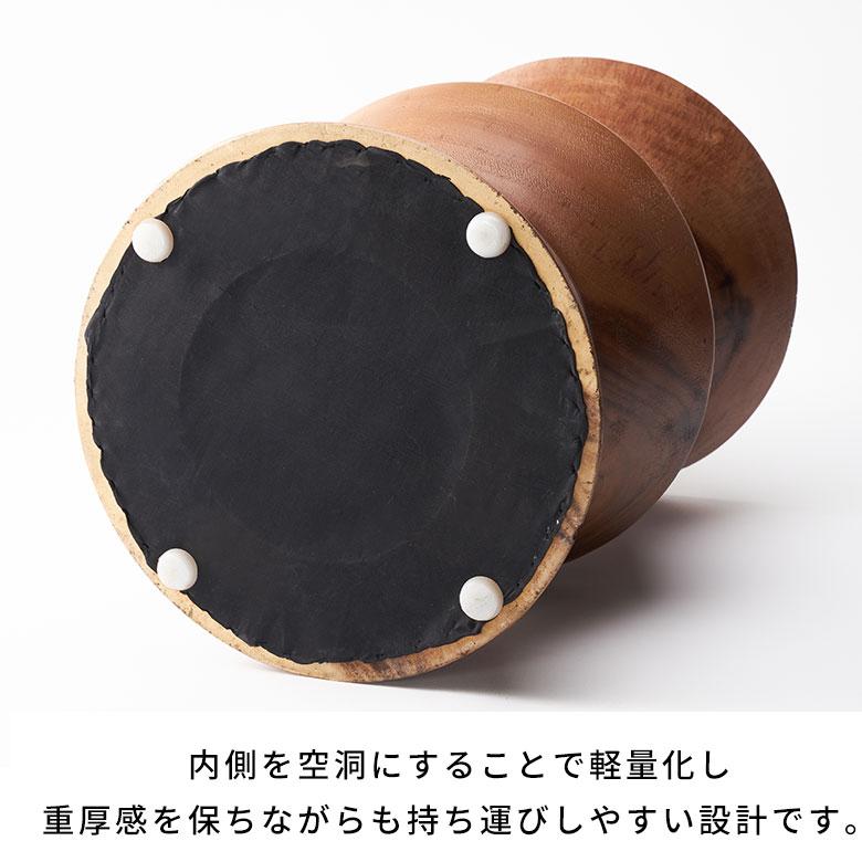 スツール 木製 丸 丸椅子 天然木 サイドテーブル おしゃれ モンキーポッド ウッドスツール フラワースタンド 北欧 リゾート 家具 インテリア 室内 西海岸 14237 | ELEMENTS（インテリア） | 18