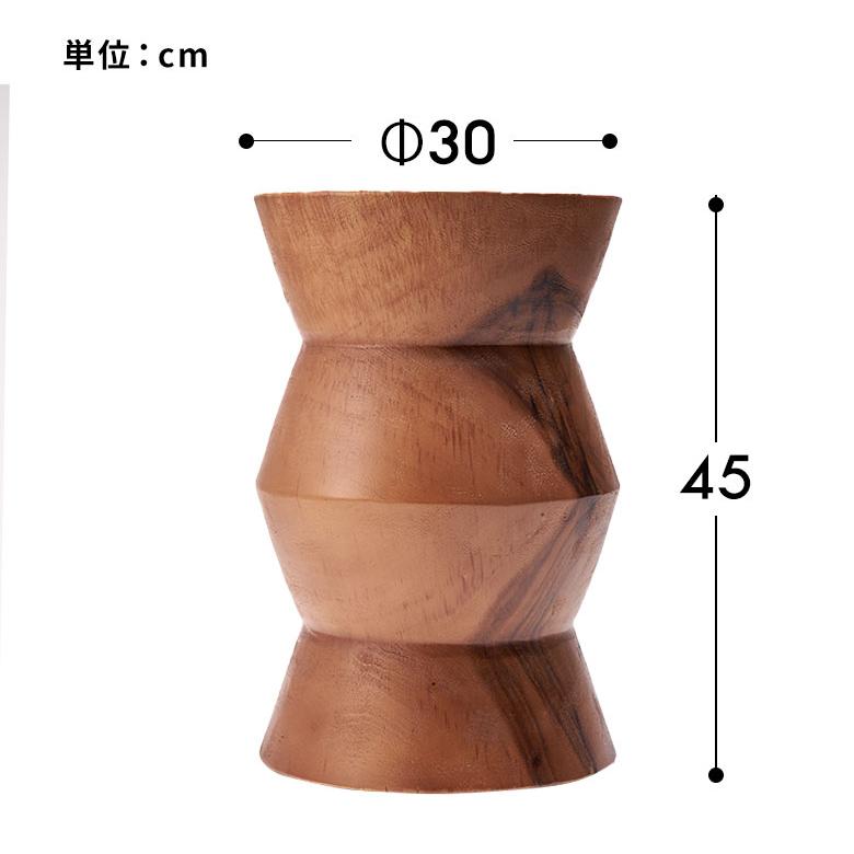 スツール 木製 丸 丸椅子 天然木 サイドテーブル おしゃれ モンキーポッド ウッドスツール フラワースタンド 北欧 リゾート 家具 インテリア 室内 西海岸 14237 | ELEMENTS（インテリア） | 19