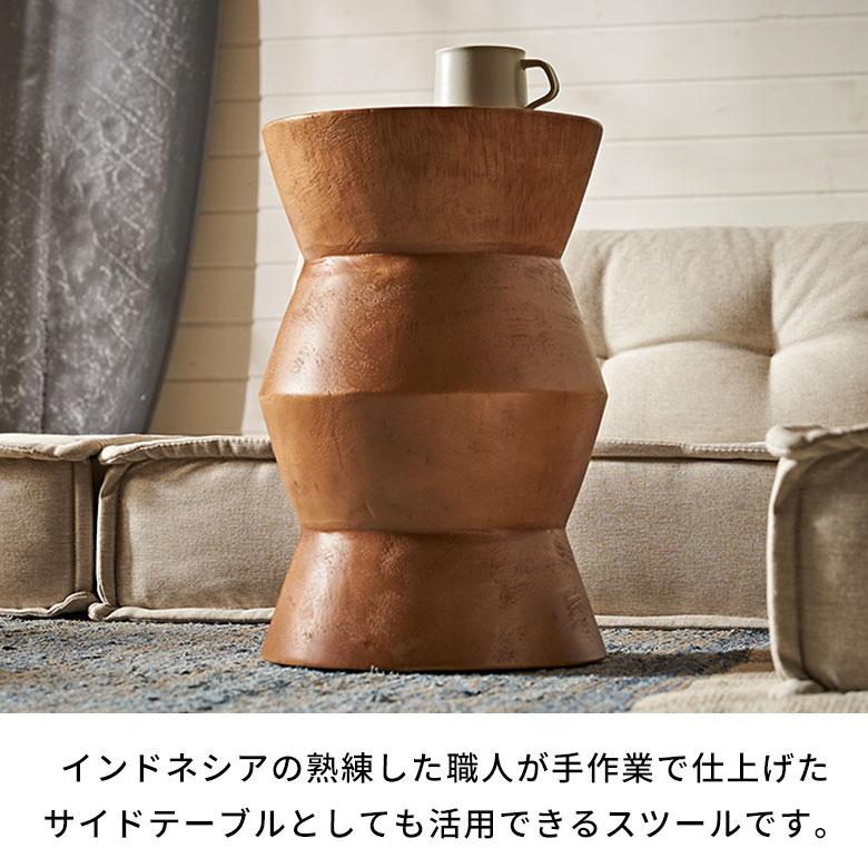 スツール 木製 丸 丸椅子 天然木 サイドテーブル おしゃれ モンキーポッド ウッドスツール フラワースタンド 北欧 リゾート 家具 インテリア 室内 西海岸 14237 | ELEMENTS（インテリア） | 04