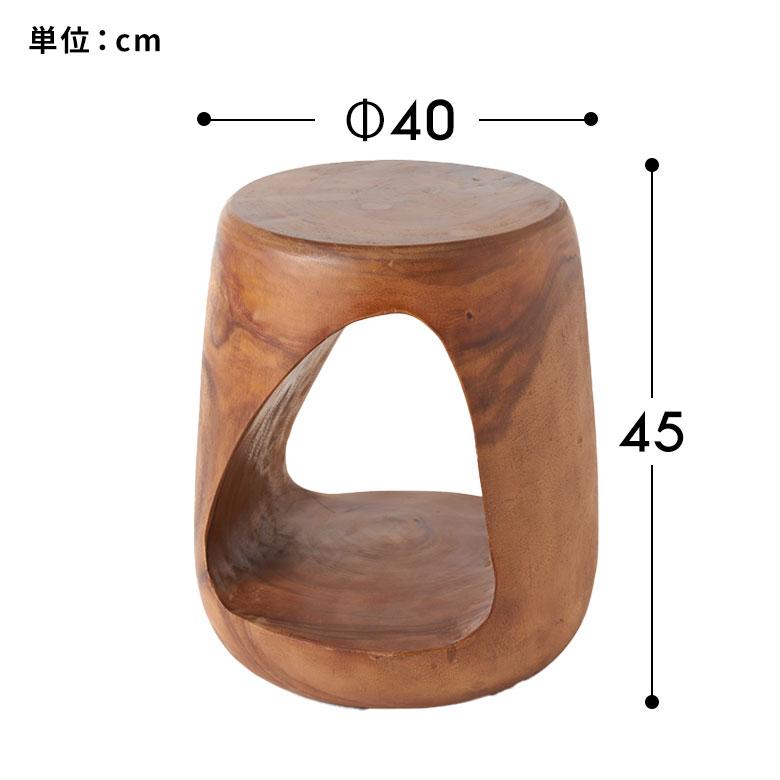 スツール 木製 丸 丸椅子 天然木 サイドテーブル おしゃれ モンキーポッド ウッドスツール フラワースタンド 北欧 リゾート 家具 インテリア 室内 西海岸 14238 | ELEMENTS（インテリア） | 19