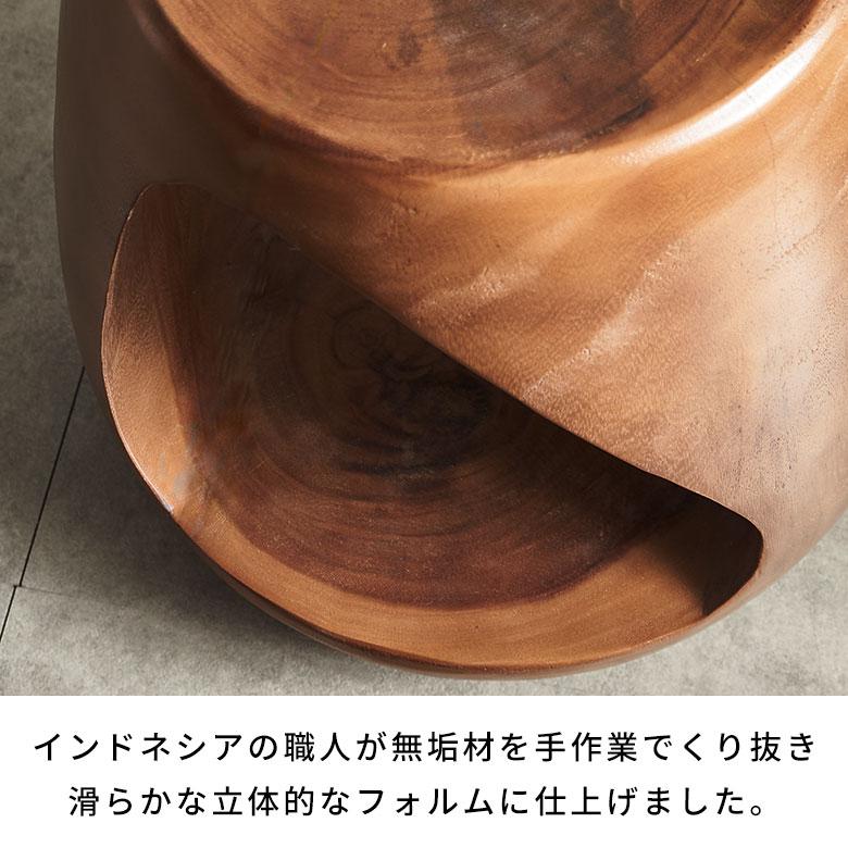 スツール 木製 丸 丸椅子 天然木 サイドテーブル おしゃれ モンキーポッド ウッドスツール フラワースタンド 北欧 リゾート 家具 インテリア 室内 西海岸 14238 | ELEMENTS（インテリア） | 06