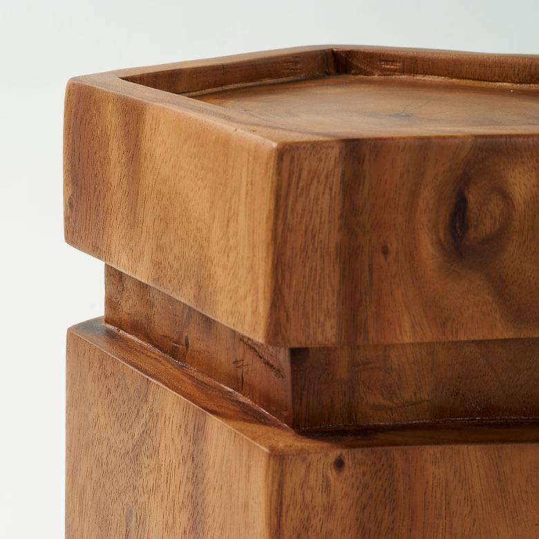 スツール 木製 丸 六角 天然木 サイドテーブル おしゃれ モンキーポッド ウッドスツール 無垢 フラワースタンド 木 北欧 リゾート 家具 インテリア 西海岸 14239 | ELEMENTS（インテリア） | 13