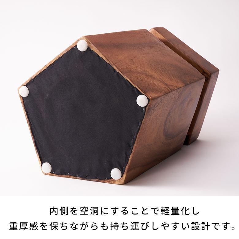 スツール 木製 丸 六角 天然木 サイドテーブル おしゃれ モンキーポッド ウッドスツール 無垢 フラワースタンド 木 北欧 リゾート 家具 インテリア 西海岸 14239 | ELEMENTS（インテリア） | 16