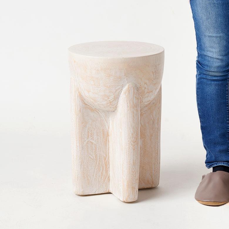 スツール 木製 丸 円柱 天然木 サイドテーブル おしゃれ モンキーポッド ウッドスツール 無垢 フラワースタンド 北欧 リゾート 家具 インテリア 西海岸 14241 | ELEMENTS（インテリア） | 10