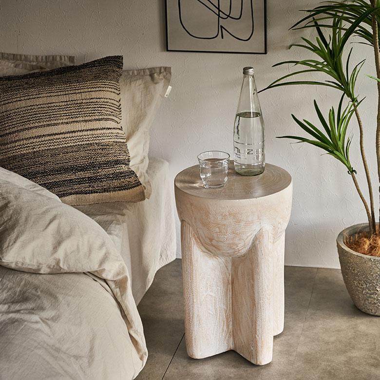 スツール 木製 丸 円柱 天然木 サイドテーブル おしゃれ モンキーポッド ウッドスツール 無垢 フラワースタンド 北欧 リゾート 家具 インテリア 西海岸 14241 | ELEMENTS（インテリア） | 06