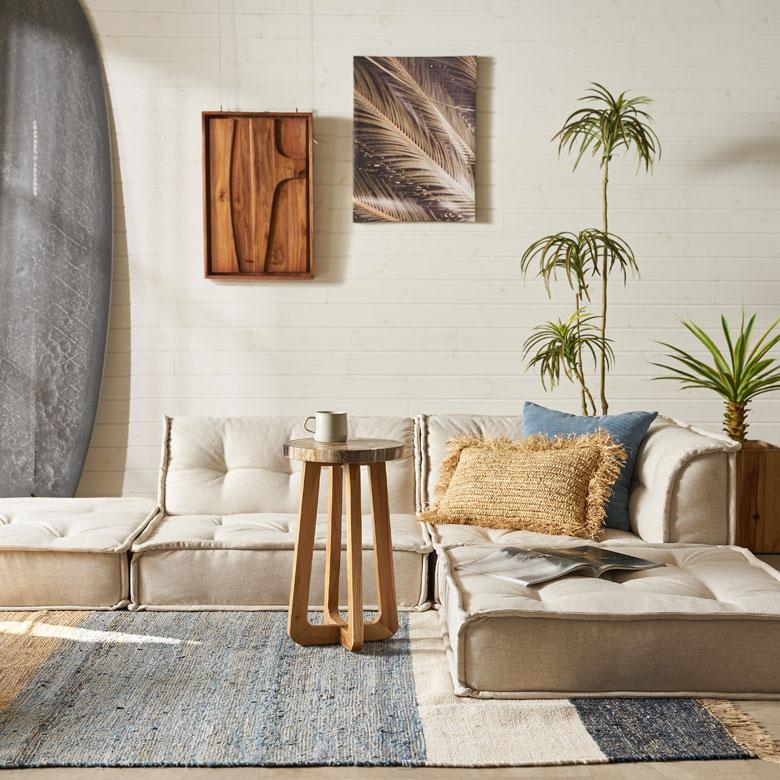 サイドテーブル おしゃれ 木製 ウッド 脚 ソファ テーブル ナイトテーブル 無垢 完成品 フラワースタンド 珪化木 北欧 リゾート 家具 インテリア 西海岸 14243 | ELEMENTS（インテリア） | 11