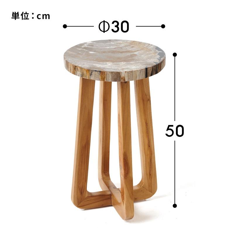 サイドテーブル おしゃれ 木製 ウッド 脚 ソファ テーブル ナイトテーブル 無垢 完成品 フラワースタンド 珪化木 北欧 リゾート 家具 インテリア 西海岸 14243 | ELEMENTS（インテリア） | 16
