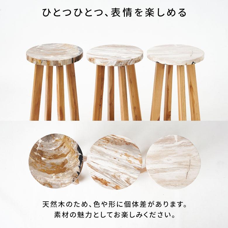 サイドテーブル おしゃれ 木製 ウッド 脚 ソファ テーブル ナイトテーブル 無垢 完成品 フラワースタンド 珪化木 北欧 リゾート 家具 インテリア 西海岸 14243 | ELEMENTS（インテリア） | 18