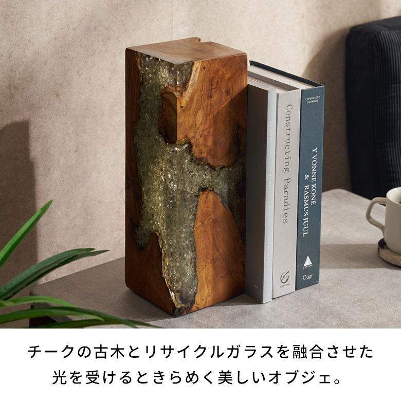 ELEMENTS（インテリア） ガラス オブジェ 木製 置物 飾り