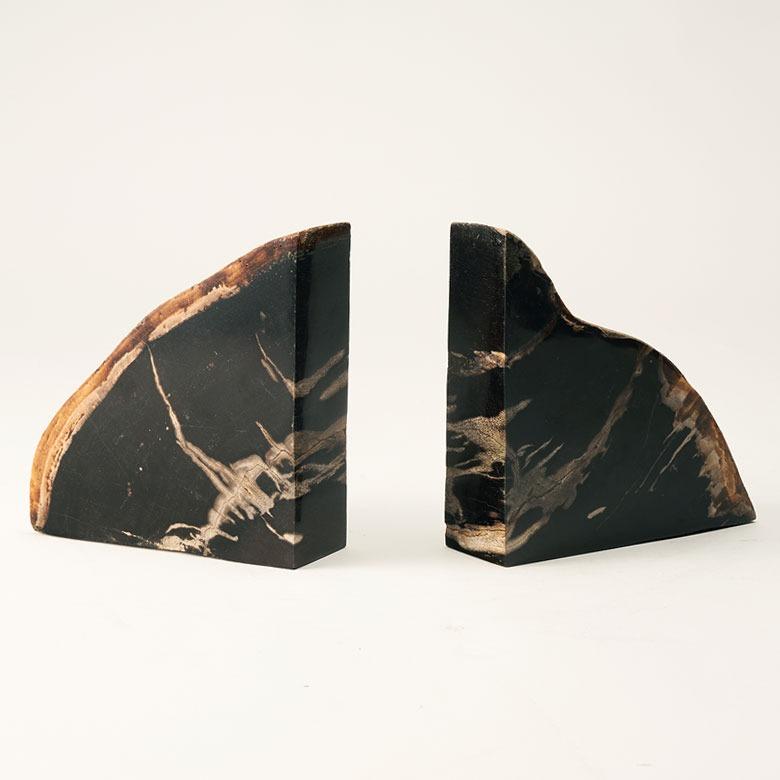 ブックエンド おしゃれ 本立て 卓上 石 ブックスタンド ストーン オブジェ 木の化石 天然木 置き物 珪化木 ウッド 北欧 リゾート 雑貨 インテリア 西海岸 14247 | ELEMENTS（インテリア） | 17