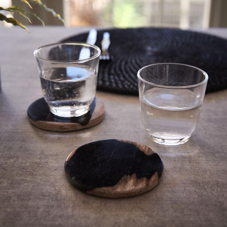 コースター おしゃれ アクセサリートレイ 置物 飾り 玄関 小物置き 4枚セット 石 オブジェ 木の化石 天然木 珪化木 北欧 リゾート 雑貨 インテリア 西海岸 14248 | ELEMENTS（インテリア） | 13