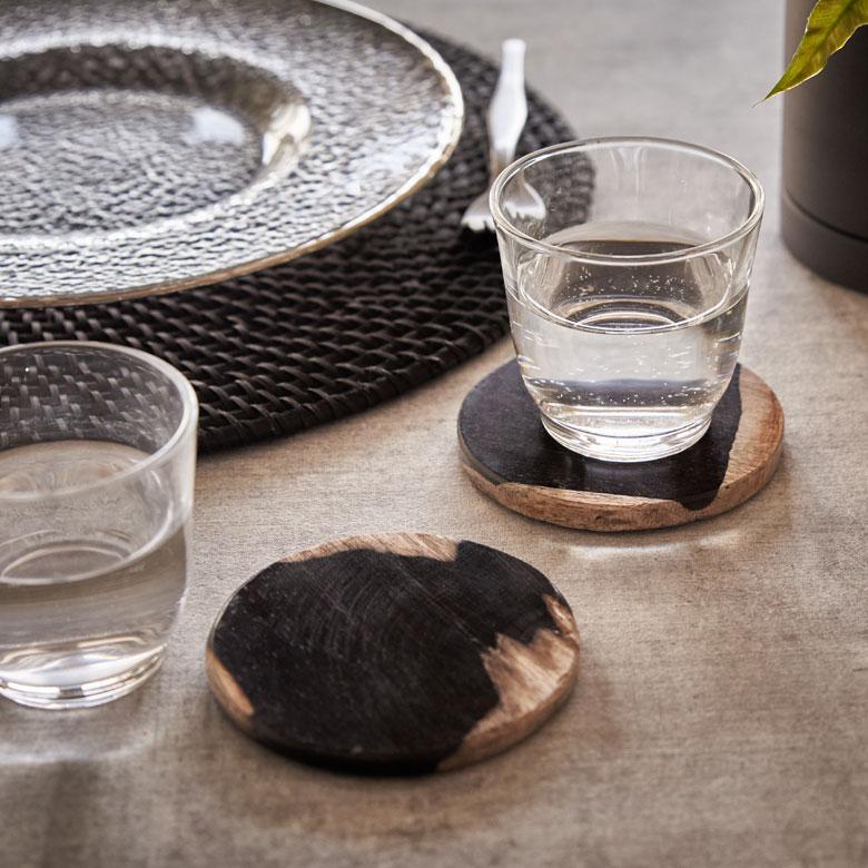 コースター おしゃれ アクセサリートレイ 置物 飾り 玄関 小物置き 4枚セット 石 オブジェ 木の化石 天然木 珪化木 北欧 リゾート 雑貨 インテリア 西海岸 14248 | ELEMENTS（インテリア） | 05