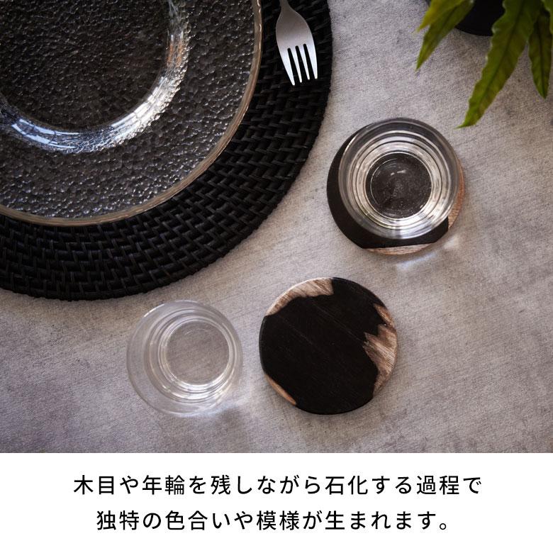 コースター おしゃれ アクセサリートレイ 置物 飾り 玄関 小物置き 4枚セット 石 オブジェ 木の化石 天然木 珪化木 北欧 リゾート 雑貨 インテリア 西海岸 14248 | ELEMENTS（インテリア） | 07