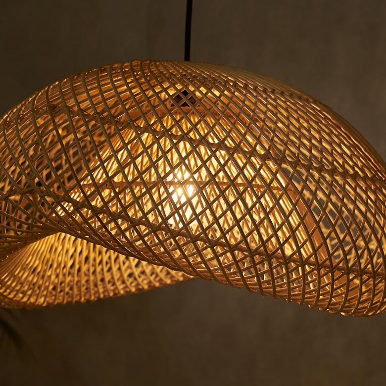 ランプシェード 傘のみ シェード ラタン 照明 籐 雲型 ペンダントライト 1灯 シーリング 照明器具 ランプ おしゃれ 北欧 リゾート インテリア 西海岸 14254 | ELEMENTS（インテリア） | 04