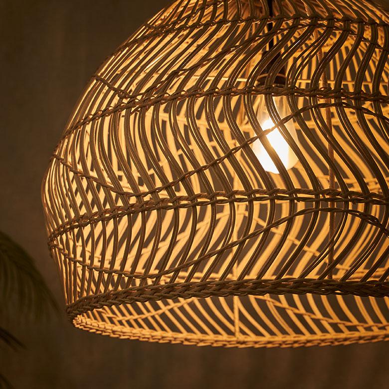 ランプシェード 傘のみ シェード ラタン 照明 籐 ドーム型 ペンダントライト シーリング 照明器具 ランプ おしゃれ 北欧 リゾート インテリア 西海岸 14255 | ELEMENTS（インテリア） | 04