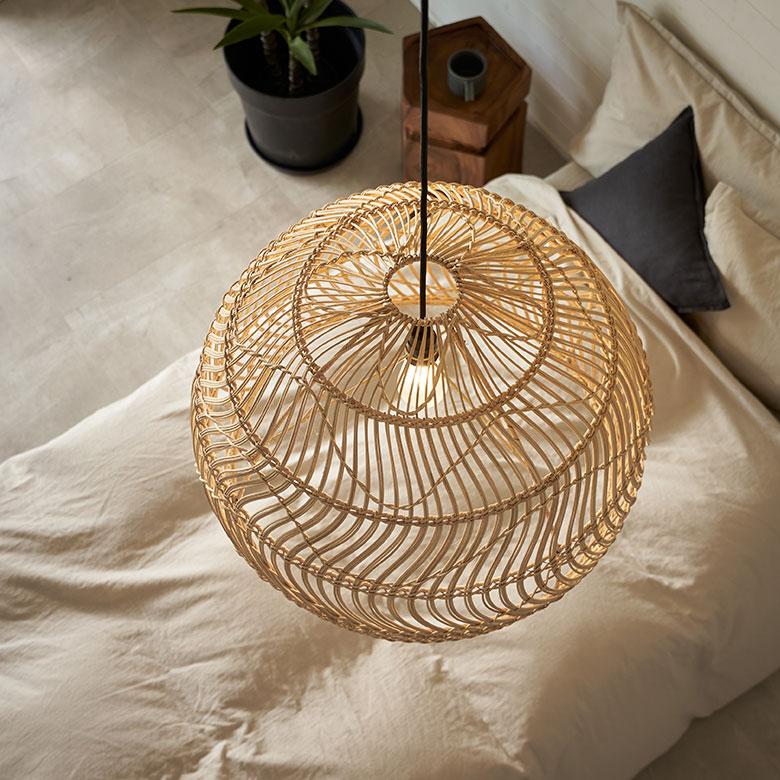 ランプシェード 傘のみ シェード ラタン 照明 籐 ドーム型 ペンダントライト シーリング 照明器具 ランプ おしゃれ 北欧 リゾート インテリア 西海岸 14255 | ELEMENTS（インテリア） | 07