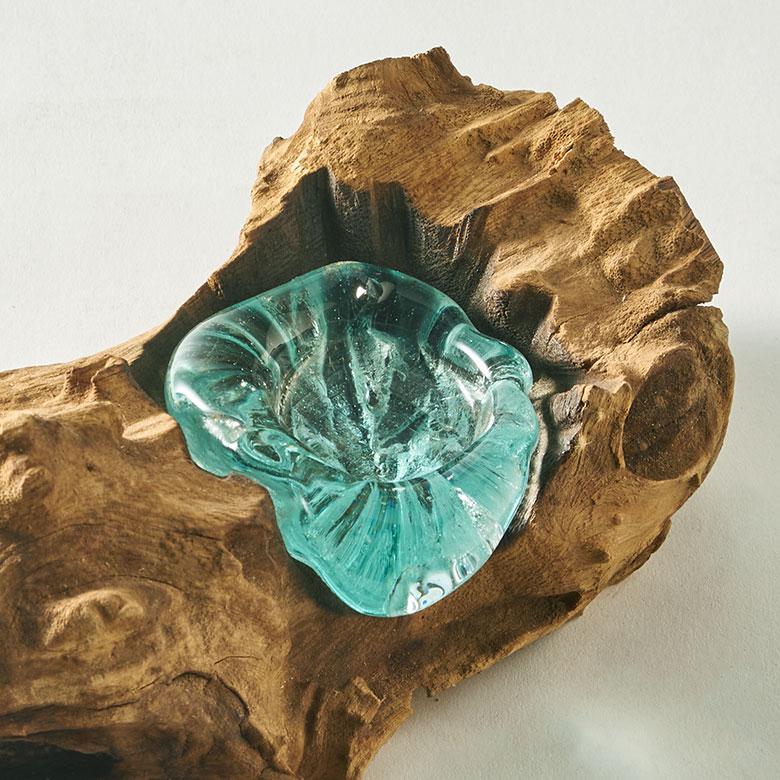 キャンドルホルダー ガラス 古木 インテリア オブジェ キャンドル ホルダー ろうそく 立て 置物 蝋燭 おしゃれ 北欧 リゾート 雑貨 インテリア 西海岸 14256 | ELEMENTS（インテリア） | 14