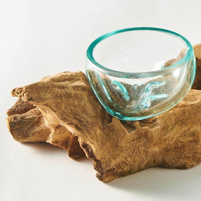 キャンドルホルダー ガラス 古木 インテリア オブジェ キャンドル ホルダー ろうそく 立て 置物 蝋燭 おしゃれ 北欧 リゾート 雑貨 インテリア 西海岸 14257 | ELEMENTS（インテリア） | 14