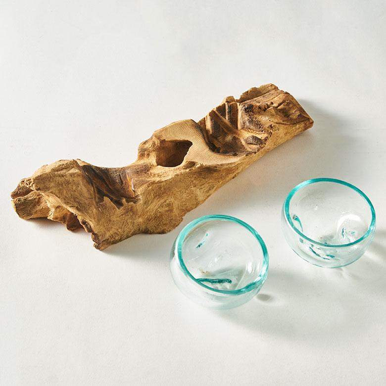 キャンドルホルダー ガラス 古木 インテリア オブジェ キャンドル ホルダー ろうそく 立て 置物 蝋燭 おしゃれ 北欧 リゾート 雑貨 インテリア 西海岸 14257 | ELEMENTS（インテリア） | 15
