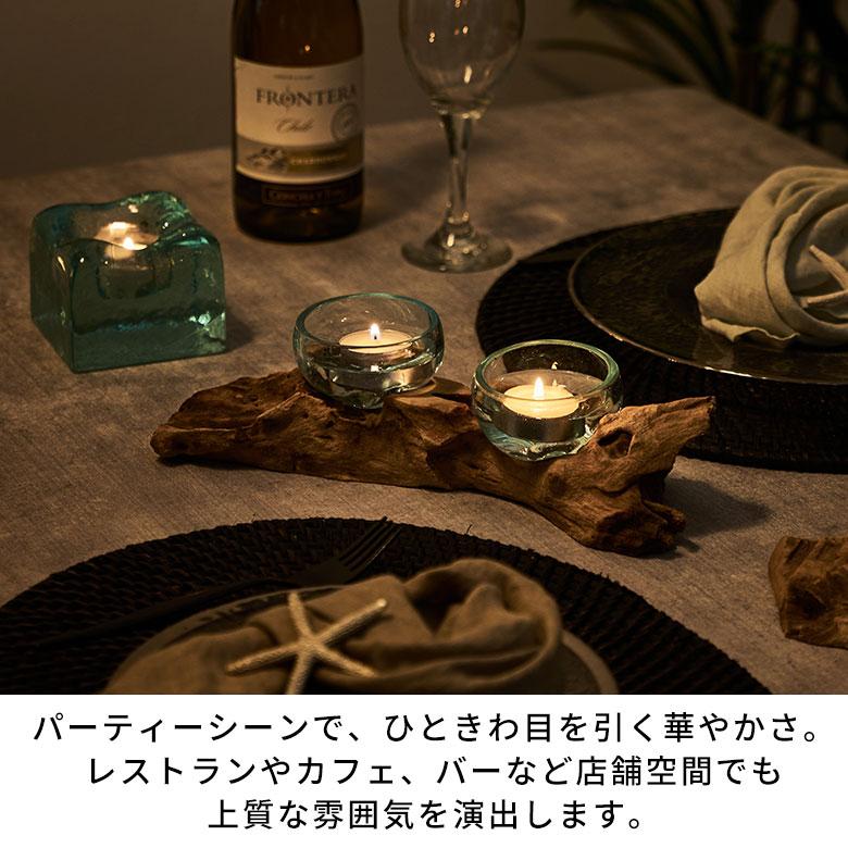 キャンドルホルダー ガラス 古木 インテリア オブジェ キャンドル ホルダー ろうそく 立て 置物 蝋燭 おしゃれ 北欧 リゾート 雑貨 インテリア 西海岸 14257 | ELEMENTS（インテリア） | 09