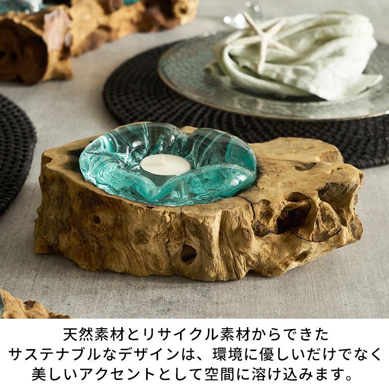 キャンドルホルダー ガラス 古木 インテリア オブジェ キャンドル ホルダー ろうそく 立て 置物 蝋燭 おしゃれ 北欧 リゾート 雑貨 インテリア 西海岸 14259 | ELEMENTS（インテリア） | 11