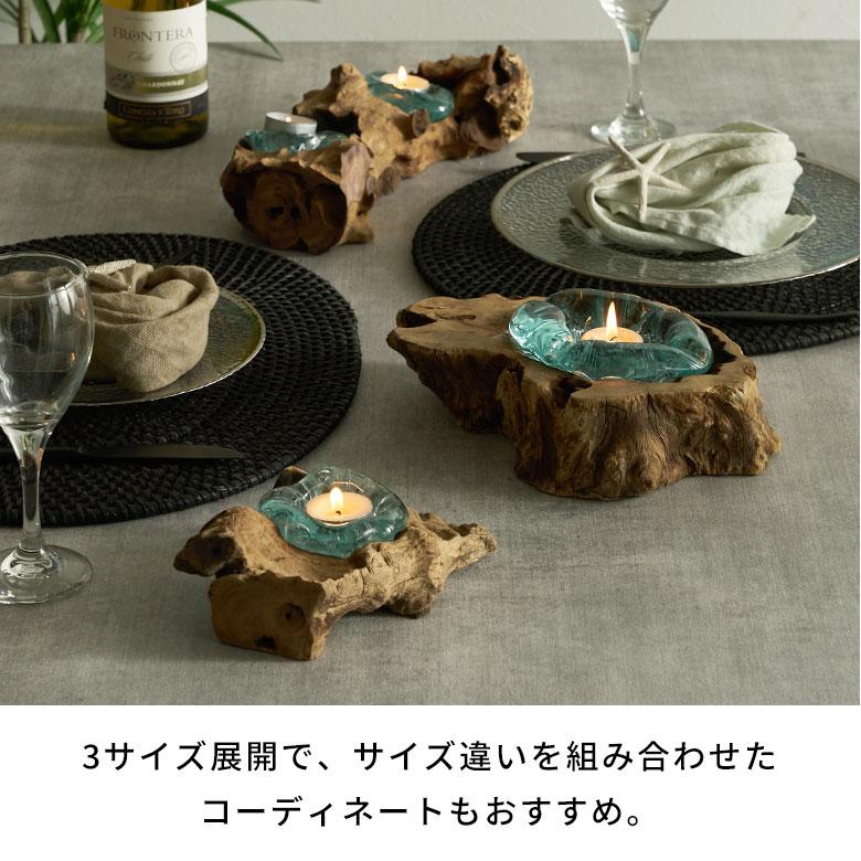 キャンドルホルダー ガラス 古木 インテリア オブジェ キャンドル ホルダー ろうそく 立て 置物 蝋燭 おしゃれ 北欧 リゾート 雑貨 インテリア 西海岸 14259 | ELEMENTS（インテリア） | 07