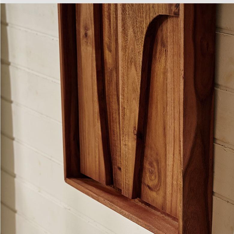 ウォールアート 壁掛け 壁飾り 木製 壁 アート パネル 3D 天然木 アカシア 60×40 木彫り レリーフ 彫刻 おしゃれ 北欧 リゾート 雑貨 インテリア 西海岸 1425 | ELEMENTS（インテリア） | 06