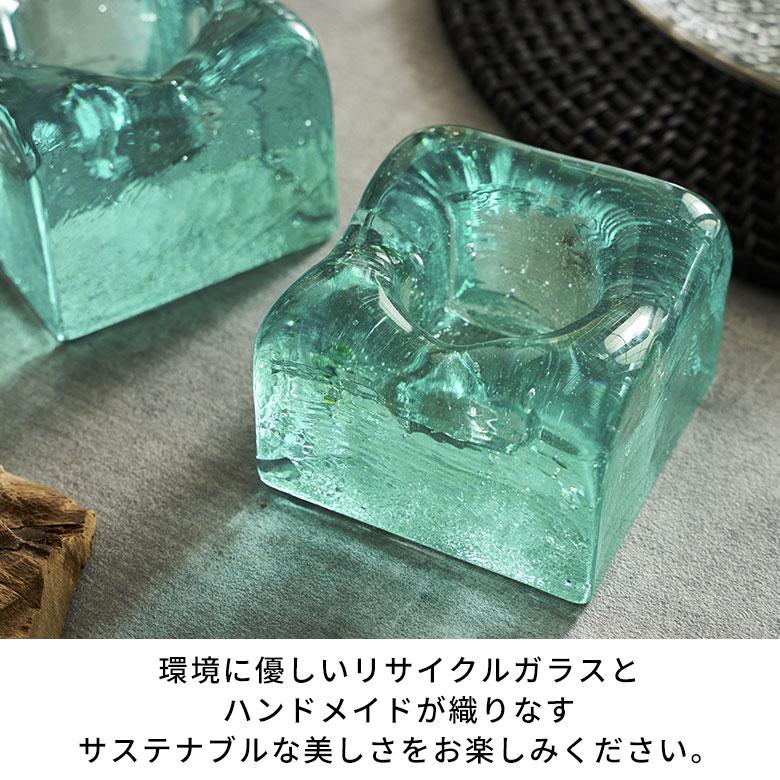 キャンドルホルダー ガラス インテリア オブジェ キャンドル ホルダー ろうそく 立て 置物 蝋燭 天然木 おしゃれ 北欧 リゾート 雑貨 インテリア 西海岸 14260 | ELEMENTS（インテリア） | 11