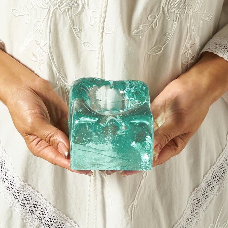 キャンドルホルダー ガラス インテリア オブジェ キャンドル ホルダー ろうそく 立て 置物 蝋燭 天然木 おしゃれ 北欧 リゾート 雑貨 インテリア 西海岸 14260 | ELEMENTS（インテリア） | 13