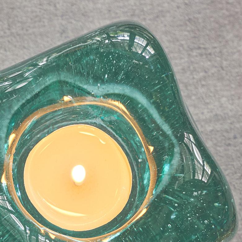 キャンドルホルダー ガラス インテリア オブジェ キャンドル ホルダー ろうそく 立て 置物 蝋燭 天然木 おしゃれ 北欧 リゾート 雑貨 インテリア 西海岸 14260 | ELEMENTS（インテリア） | 02