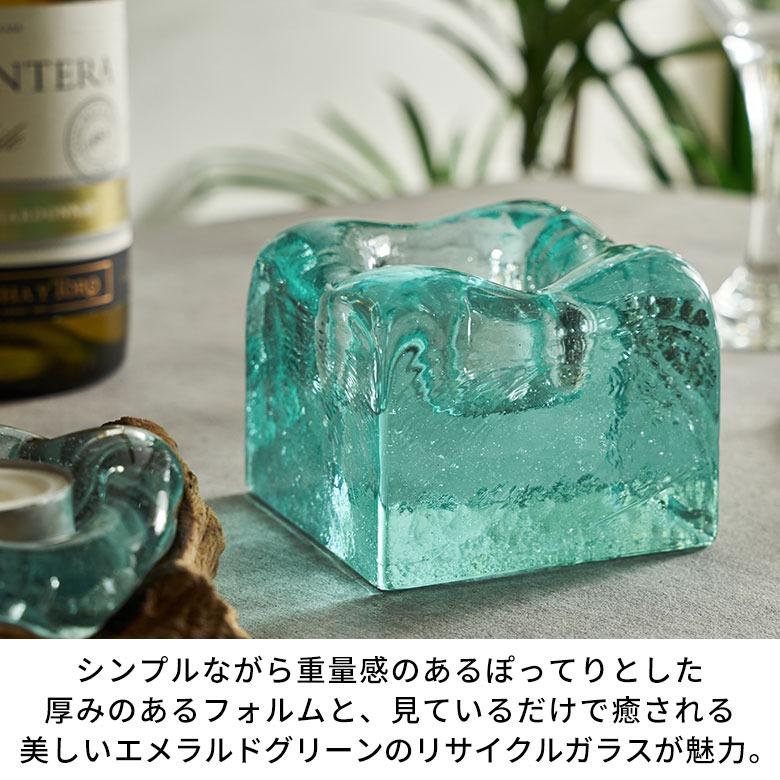 キャンドルホルダー ガラス インテリア オブジェ キャンドル ホルダー ろうそく 立て 置物 蝋燭 天然木 おしゃれ 北欧 リゾート 雑貨 インテリア 西海岸 14260 | ELEMENTS（インテリア） | 03
