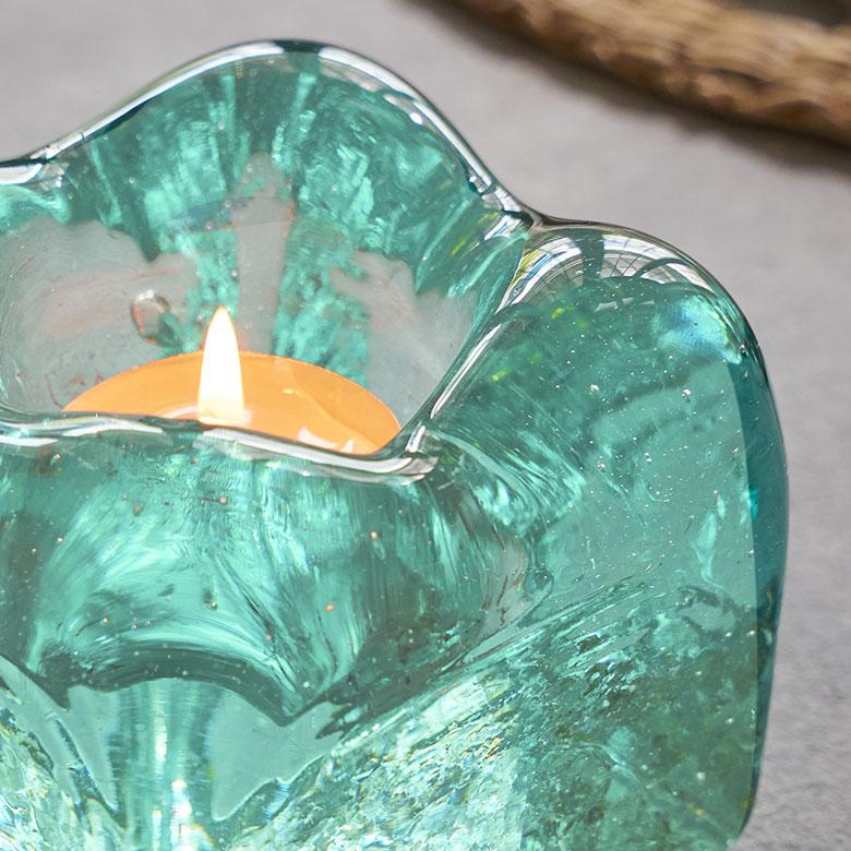 キャンドルホルダー ガラス インテリア オブジェ キャンドル ホルダー ろうそく 立て 置物 蝋燭 天然木 おしゃれ 北欧 リゾート 雑貨 インテリア 西海岸 14260 | ELEMENTS（インテリア） | 05