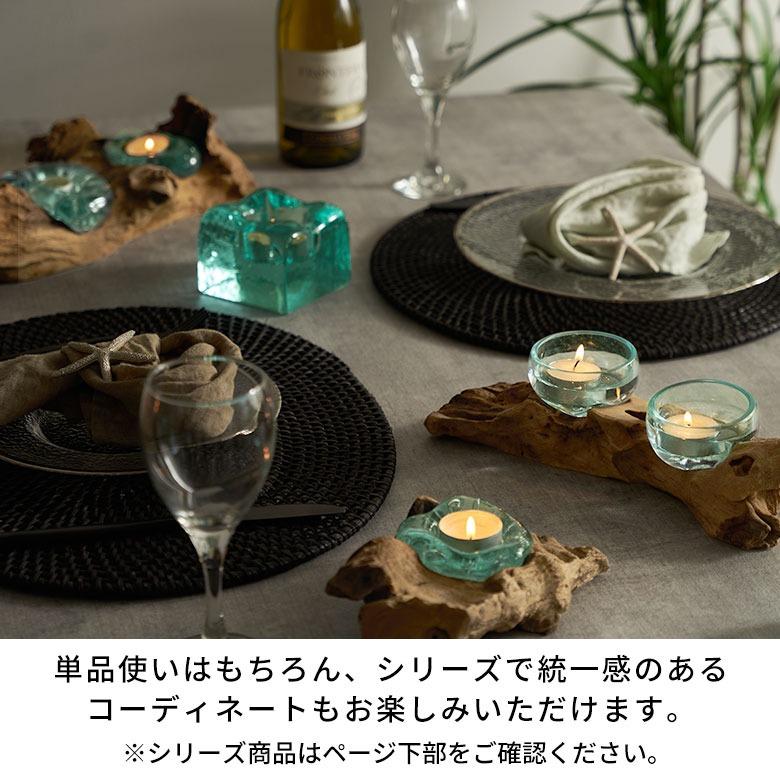キャンドルホルダー ガラス インテリア オブジェ キャンドル ホルダー ろうそく 立て 置物 蝋燭 天然木 おしゃれ 北欧 リゾート 雑貨 インテリア 西海岸 14260 | ELEMENTS（インテリア） | 07