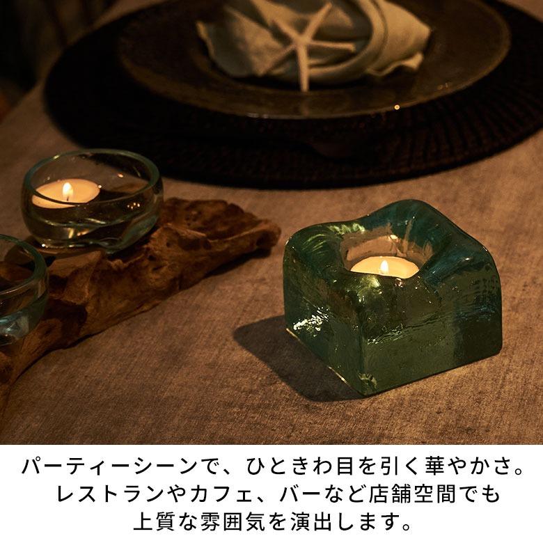 キャンドルホルダー ガラス インテリア オブジェ キャンドル ホルダー ろうそく 立て 置物 蝋燭 天然木 おしゃれ 北欧 リゾート 雑貨 インテリア 西海岸 14260 | ELEMENTS（インテリア） | 09