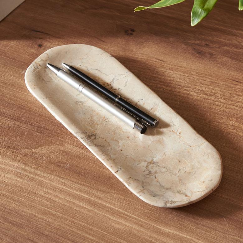 トレー 大理石 トレイ インテリアトレイ アクセサリー おしゃれ コイントレー 小物置き 玄関 鍵置き おしゃれ 北欧 リゾート 雑貨 インテリア 西海岸 14264 | ELEMENTS（インテリア）