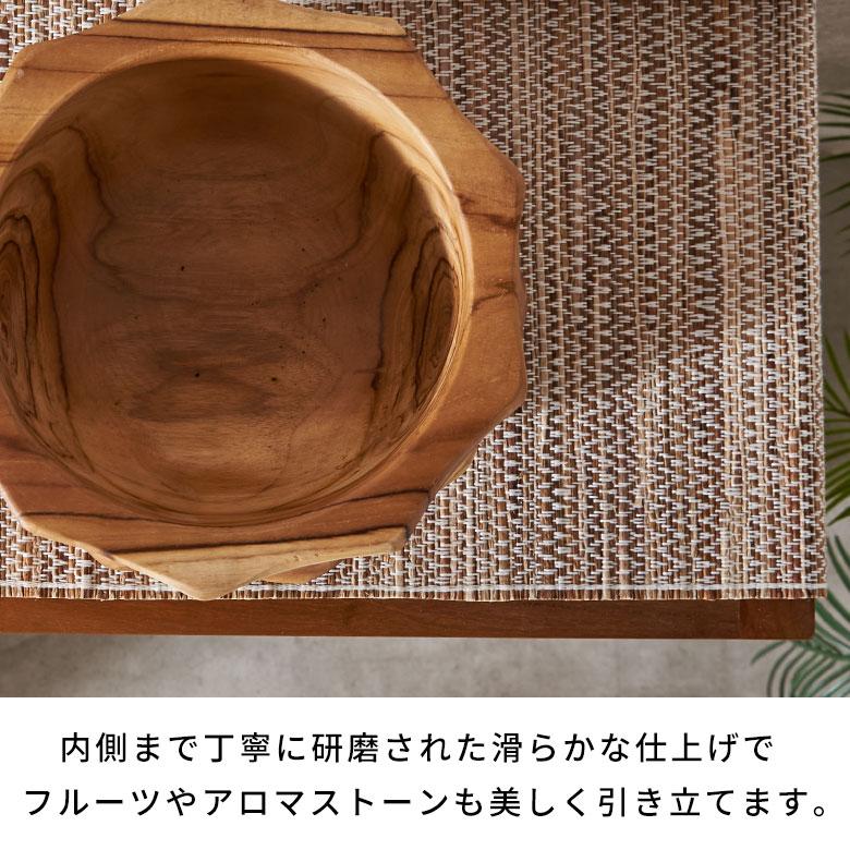 マルチボウル 木製 ボウル チーク材 木の器 ウッドボウル 小物置き オブジェ 置物 ディスプレイ 天然木 おしゃれ 北欧 リゾート 雑貨 インテリア 西海岸 14271 | ELEMENTS（インテリア） | 10