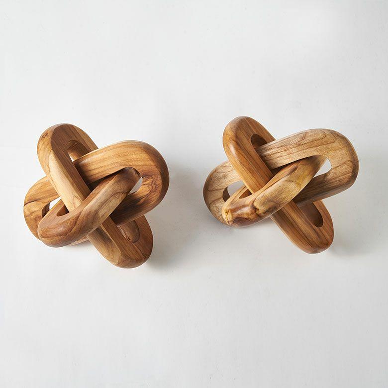オブジェ 置物 木製 チェーンリング デコレーションオブジェ チーク材 ウッド ノット ディスプレイ おしゃれ 北欧 リゾート 雑貨 インテリア 西海岸 14274 | ELEMENTS（インテリア） | 13