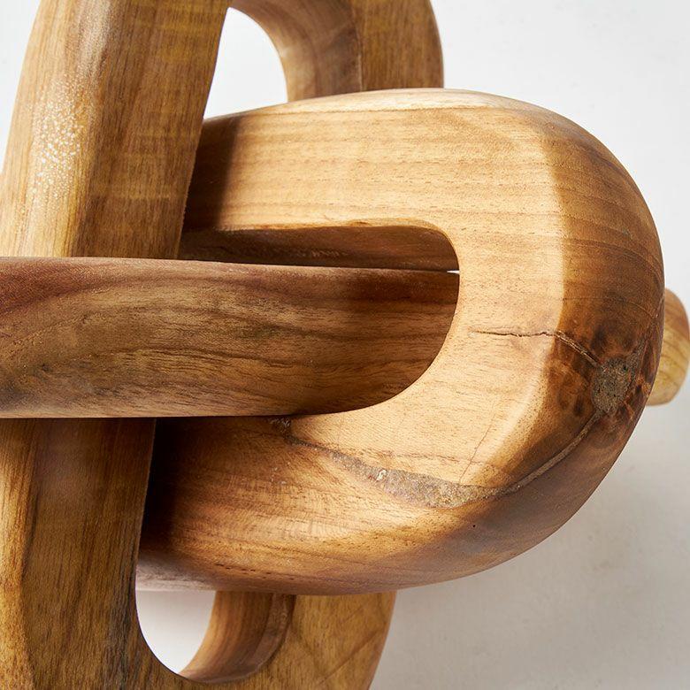 オブジェ 置物 木製 チェーンリング デコレーションオブジェ チーク材 ウッド ノット ディスプレイ おしゃれ 北欧 リゾート 雑貨 インテリア 西海岸 14274 | ELEMENTS（インテリア） | 04
