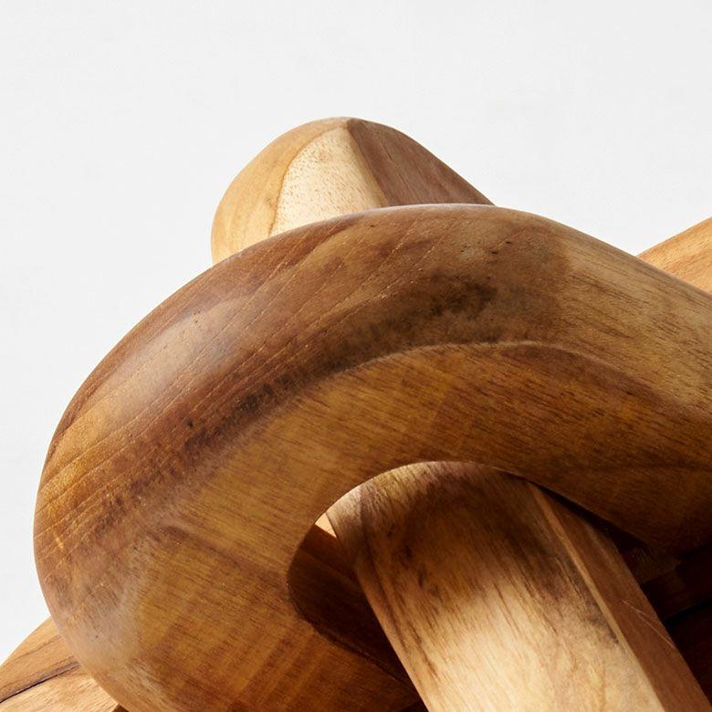 オブジェ 置物 木製 チェーンリング デコレーションオブジェ チーク材 ウッド ノット ディスプレイ おしゃれ 北欧 リゾート 雑貨 インテリア 西海岸 14274 | ELEMENTS（インテリア） | 05