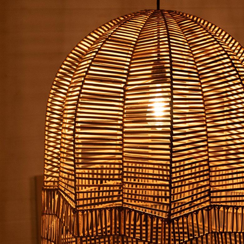 ランプシェード 傘のみ シェード ラタン 照明 籐 シェブロン ペンダントライト シーリング 照明器具 ランプ おしゃれ 北欧 リゾート インテリア 西海岸 14281 | ELEMENTS（インテリア） | 01