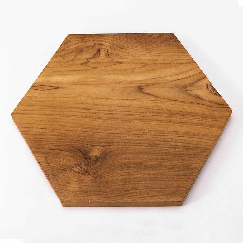 お盆 トレー おしゃれ 北欧 六角形 Lサイズ トレイ 配膳 ランチョンマット カフェ 天然木 木製 シンプル　持ち手 ワンプレート キッチントレー 西海岸 14284 |  | 13